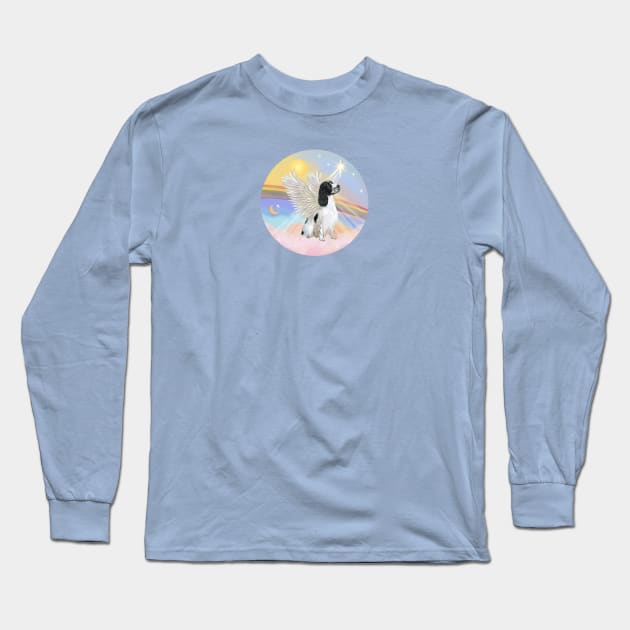 English Springer Spaniel (black-white) in Heavens Clouds Long Sleeve T-Shirt by Dogs Galore and More